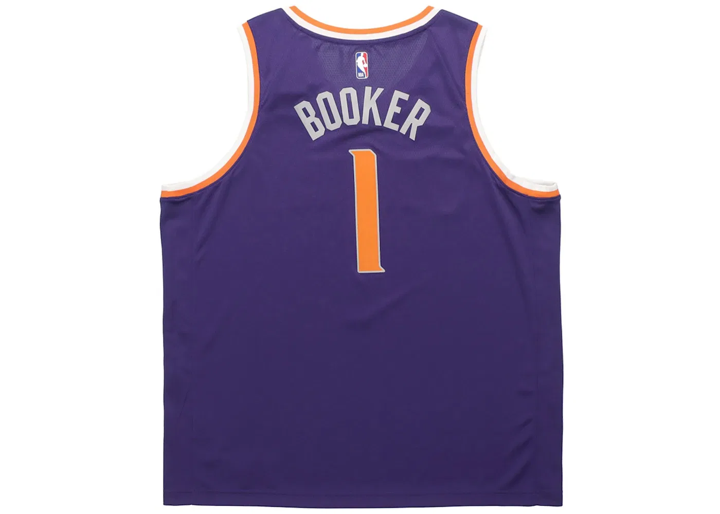 Мужская баскетбольная джерси Nike NBA Phoenix Suns Devin Booker Icon Edition 2023 Swingman, Purple/Orange/White — фото 2