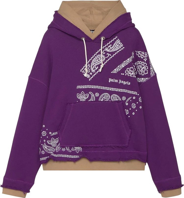 

Худи Palm Angels Bandana Print Hoodie 'Light Grey', серый