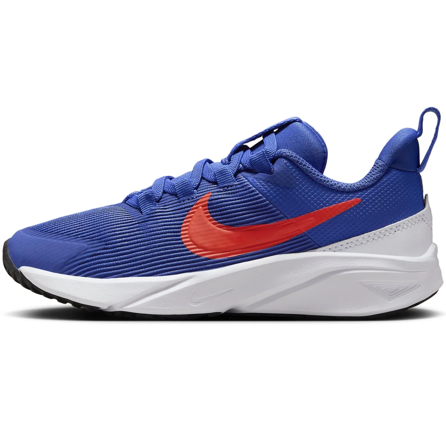 Детские кроссовки для мальчиков с шнуровкой Star Runner 4 Nn (Ps) NIKE, Astronomy Blue Team Orange White