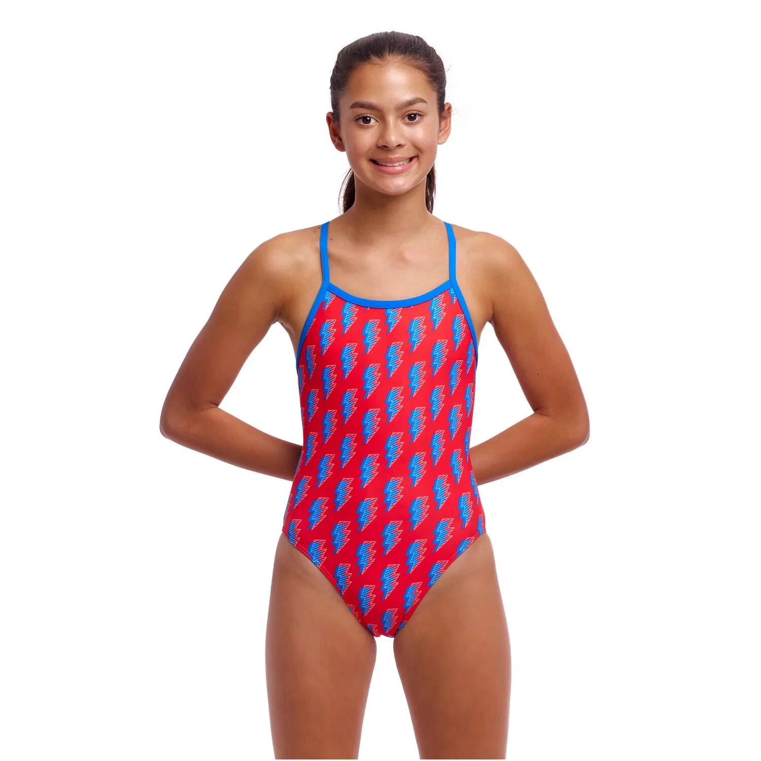 Детский купальник с открытой спиной Hot Volt Funkita, Rot — фото 4