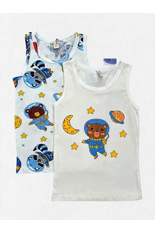 Детский комплект маек для мальчиков хлопковый Elmas Kids, White