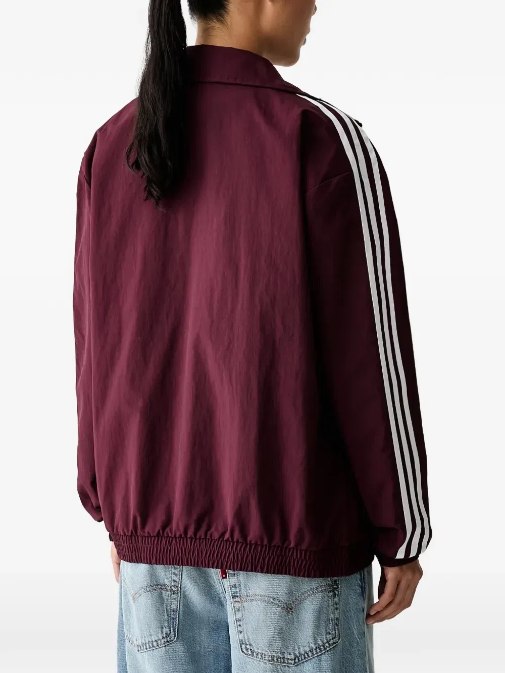 Толстовка на молнии Floral GFX Firebird с цветочной вышивкой Adidas, коричневый — фото 3