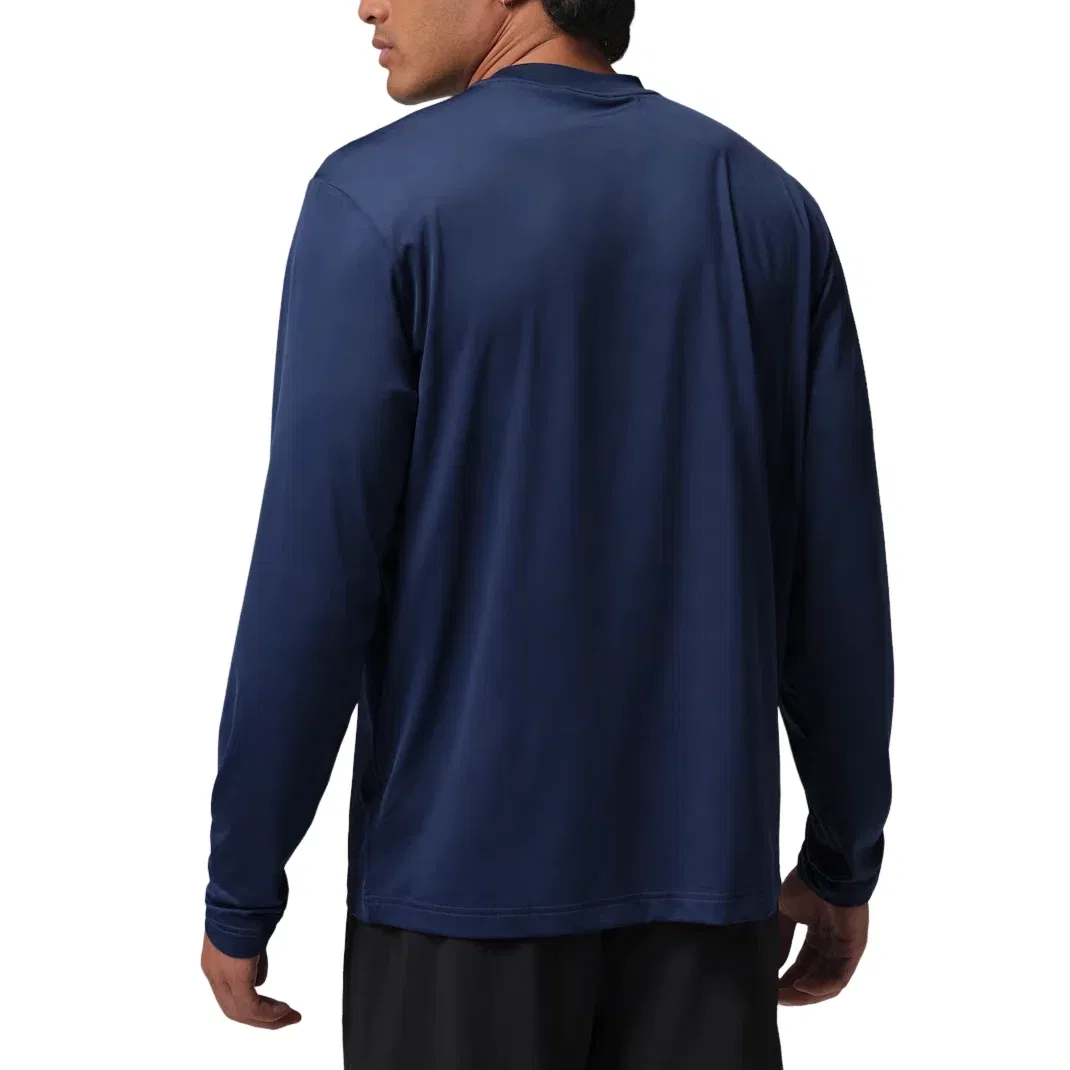 Мужская футболка с длинным рукавом Air Jordan Sport Essentials Dri-FIT T-Shirt Midnight Navy, темно-синий — фото 3