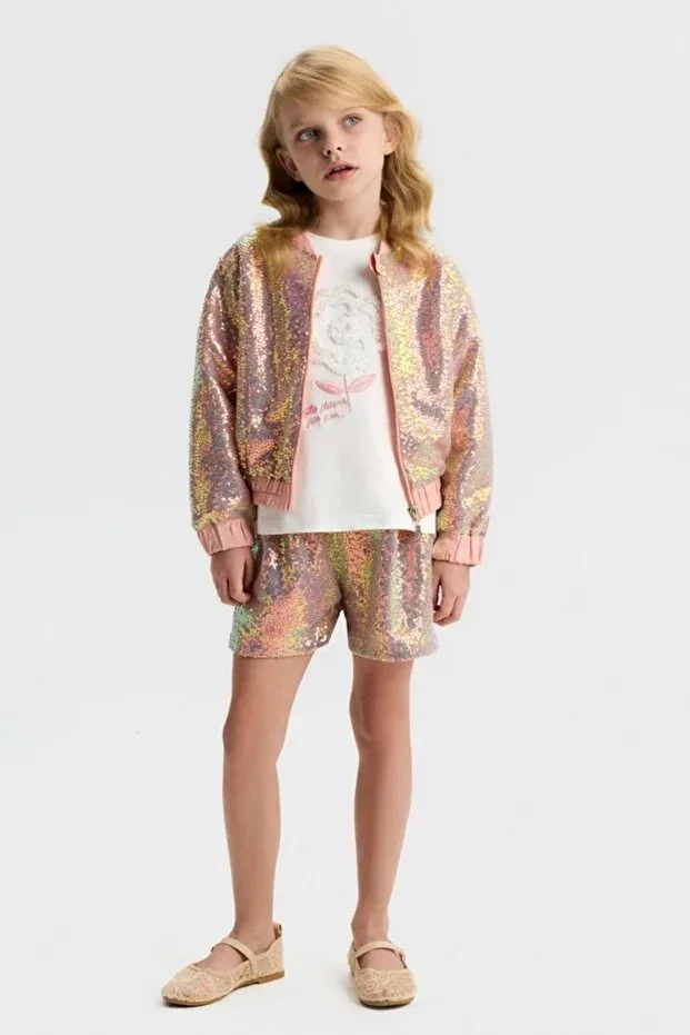 Детские шорты для девочек с пайетками Nk Kids, Pink