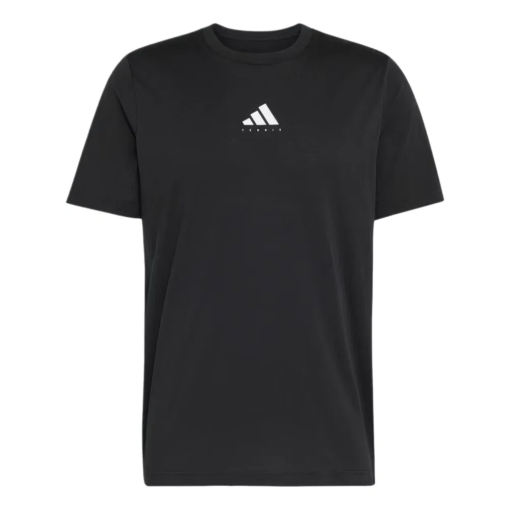 Мужская футболка с принтом Adidas Tennis Category Graphic T-Shirt, черный