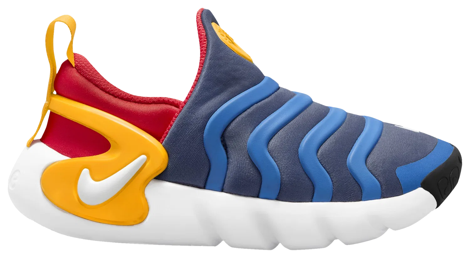 Детские кроссовки для мальчиков без шнуровки Nike Dynamo Go Flyease, Mystic Navy/White/Light Photo Blue — фото 4