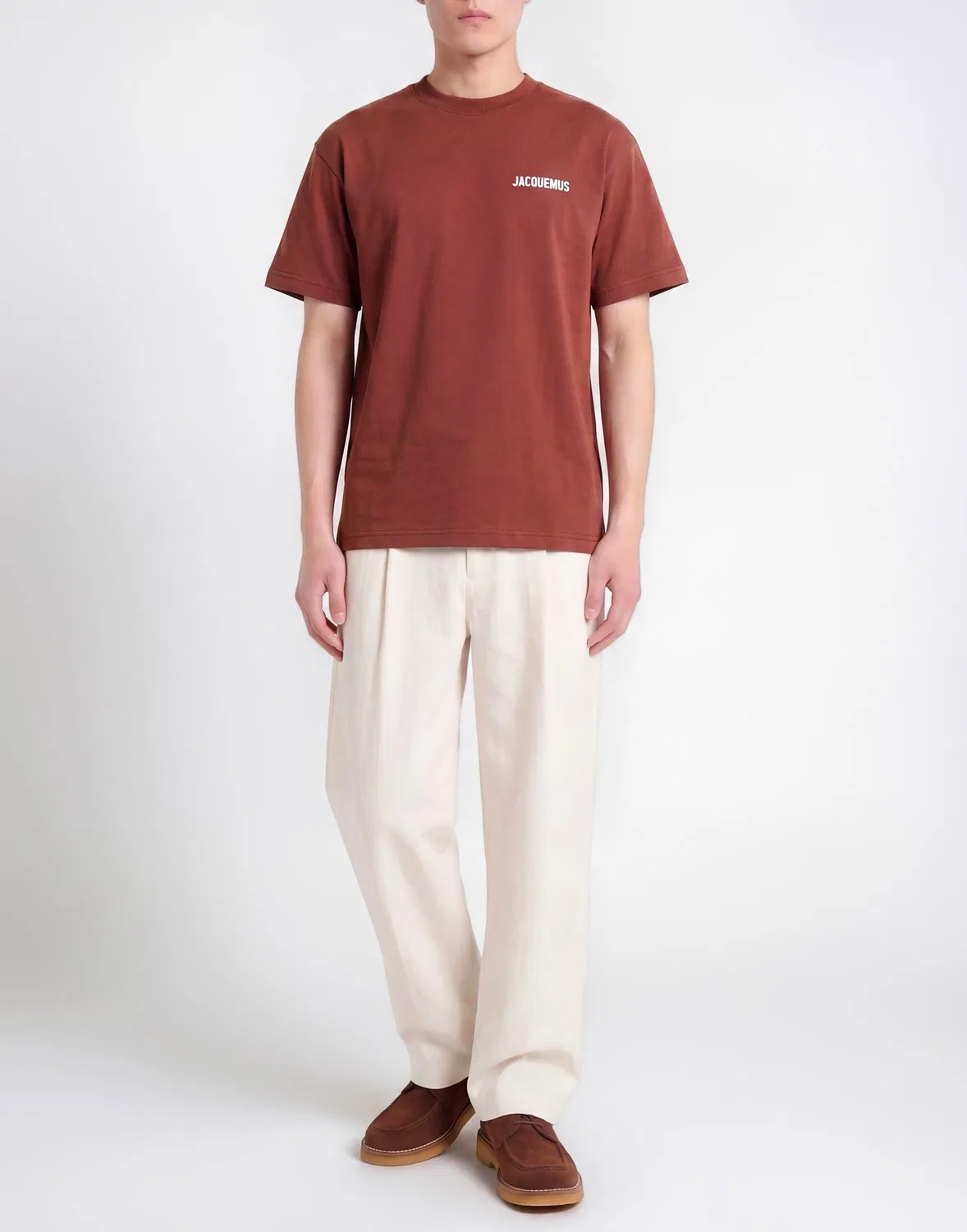 Мужская футболка с круглым вырезом Jacquemus, светло-коричневый — фото 2