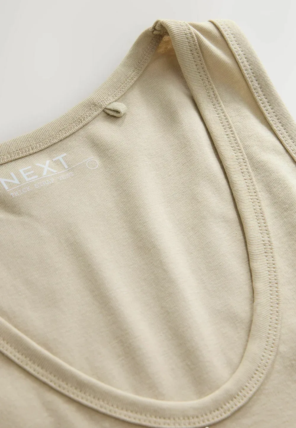 Свободный крой - жилет с толстыми бретелями - топ Next, Oatmeal Neutral — фото 2