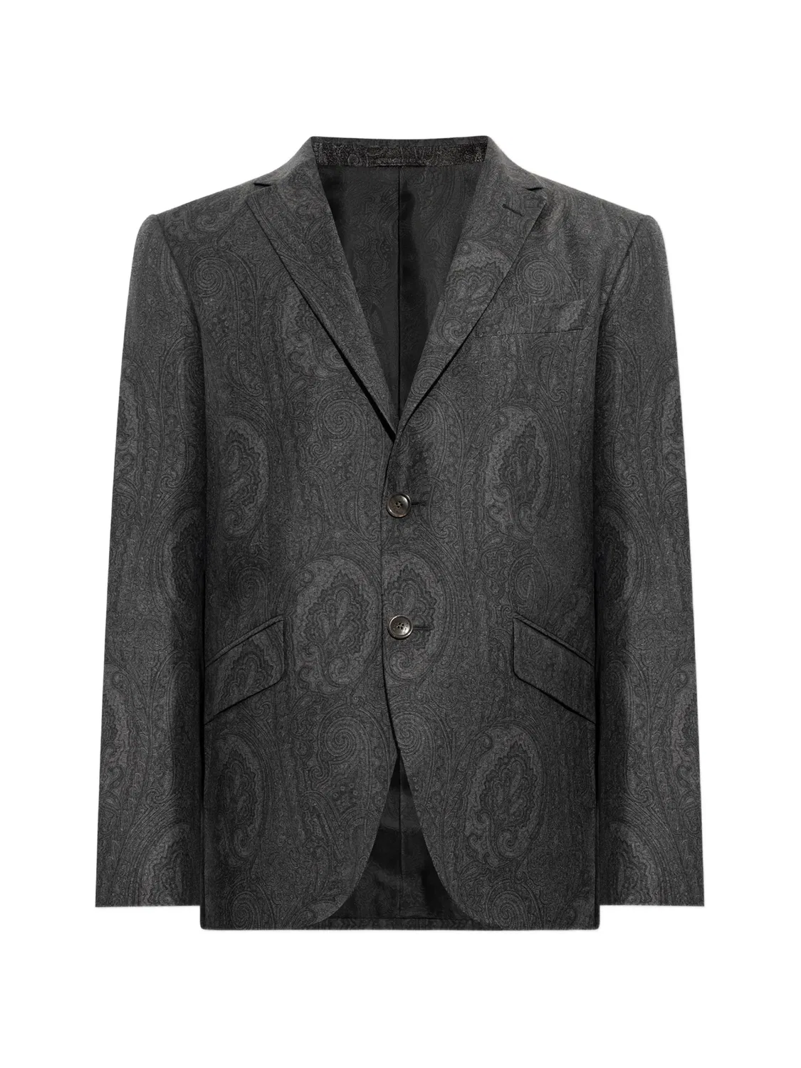 Пиджак из шерсти с узором пейсли ETRO, серый