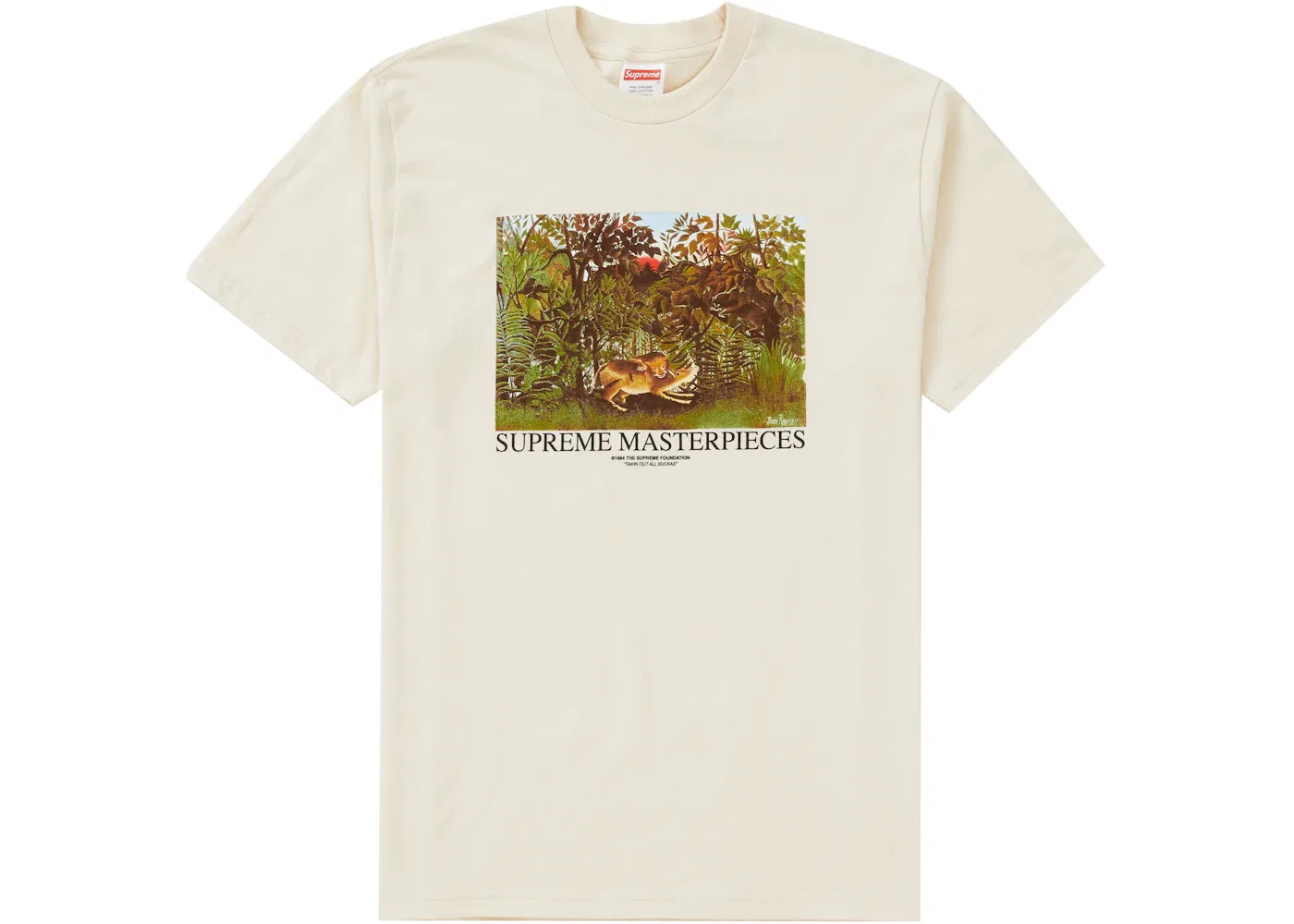 Мужская футболка с принтом Supreme Masterpieces Tee Supreme, Natural