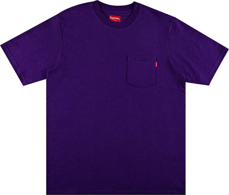 Футболка Supreme Short-Sleeve Pocket Tee 'Heather Purple', фиолетовый — фото 2