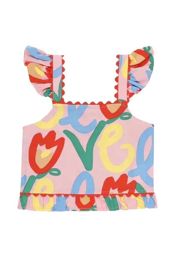 Топ с принтом Top con stampa, Stella Mccartney Kids, розовый
