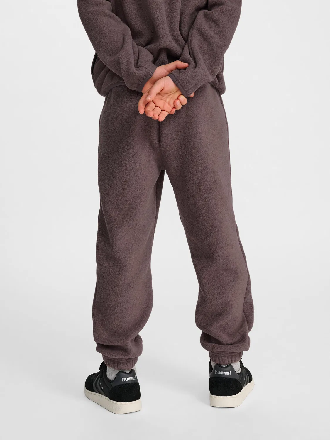 Детские штаны на регулируемой талии Hmljr Fleece Pants Bee Hummel, Braun Dunkelgrau — фото 4