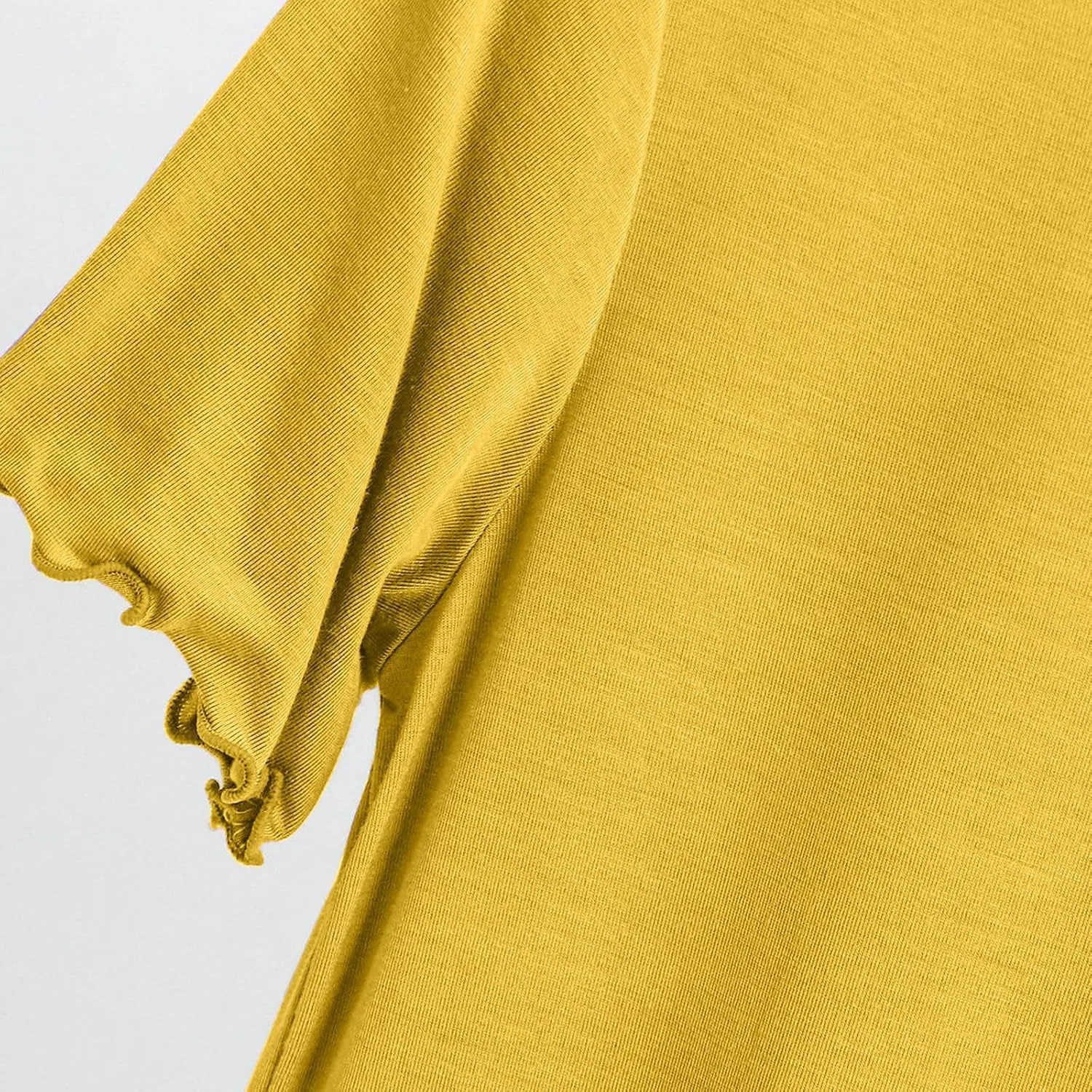 Женская футболка с круглым вырезом Modal, Yellow — фото 2