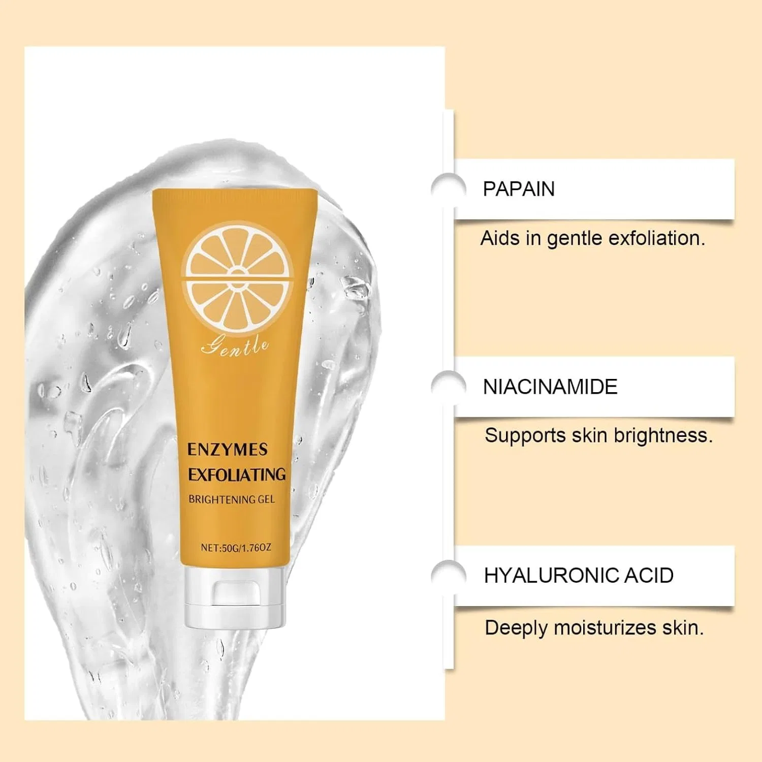 Эксфолиирующий гель Orange Enzymes, 50 г, 2 шт Generic — фото 3
