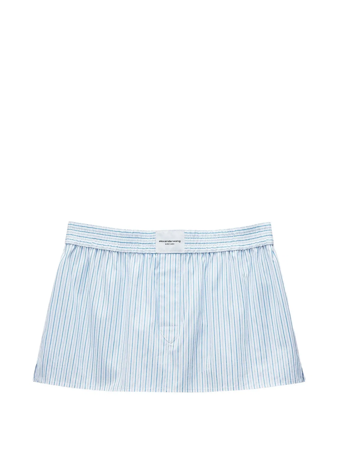 Юбка-шорты Boxer в полоску Alexander Wang, белый