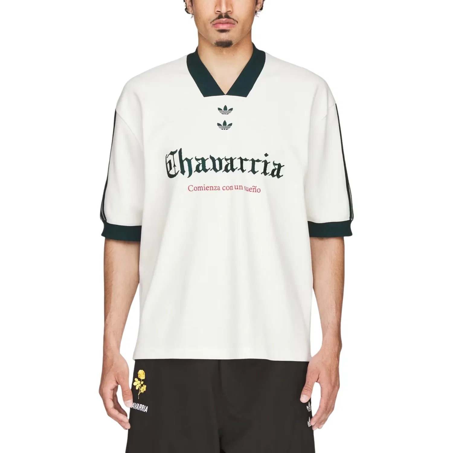 Мужская футболка с принтом Adidas x Chavarria Soccer T-Shirt, белый — фото 3