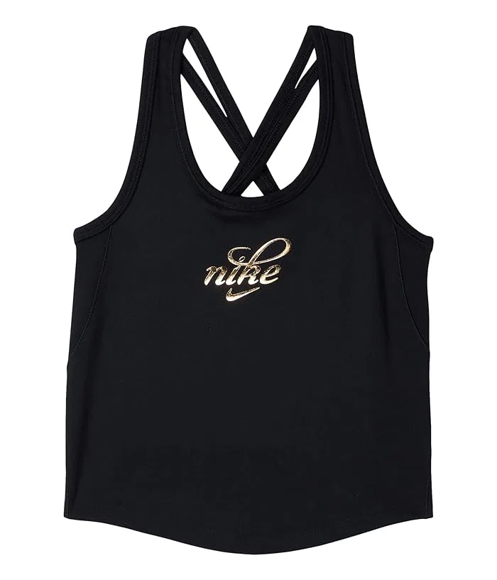 Топ Nike Kids Dri-FIT One Tank Top, Black/Metallic Gold