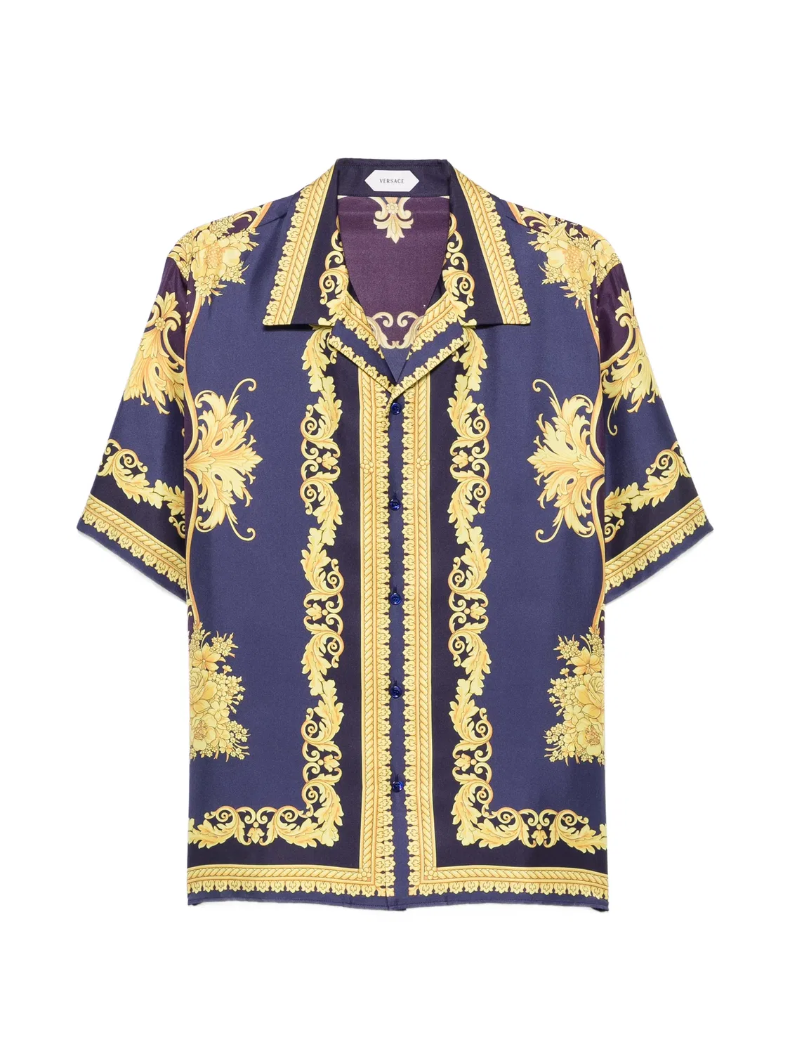 Рубашка с короткими рукавами и принтом Barocco Versace, фиолетовый