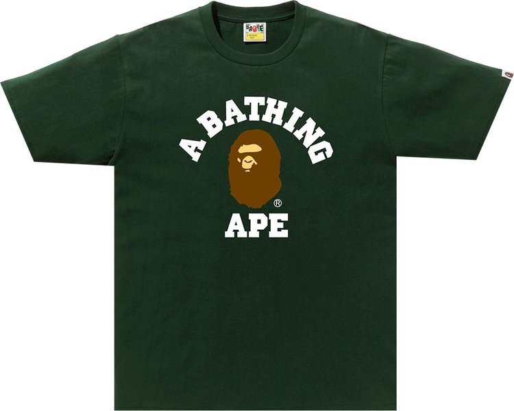 

Футболка BAPE College Tee 'Green', зеленый