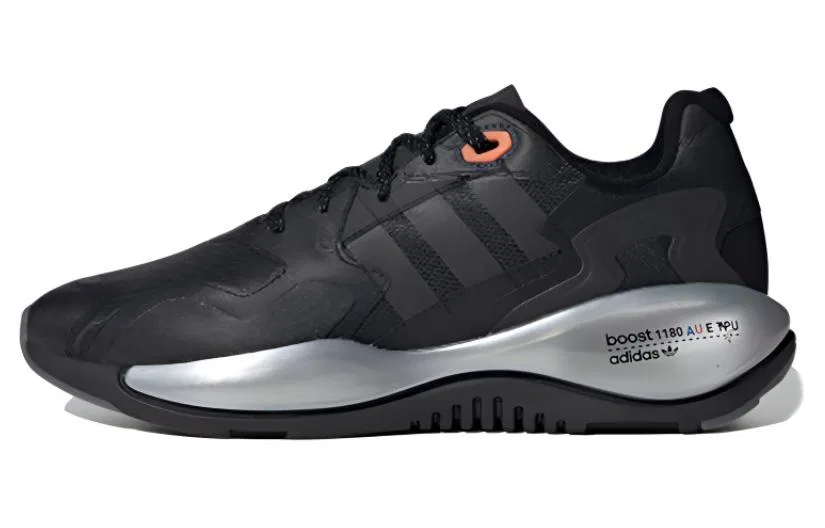 Мужские кроссовки с металлическими деталями Zx Alkyne Black Silver, Adidas Originals, Black Silver