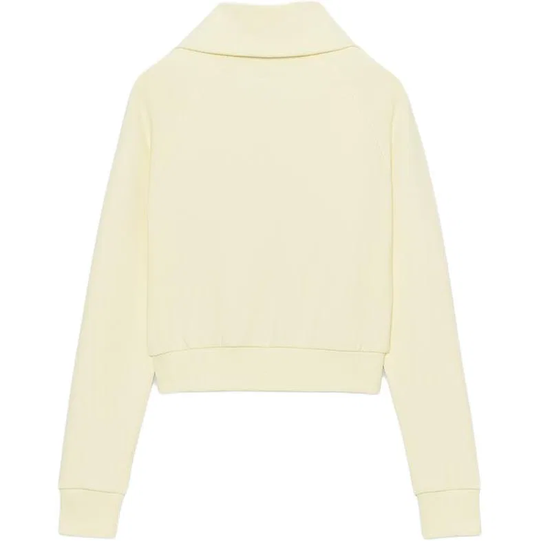 Женская куртка с лацканами Yellow ZARA, Желтый — фото 3