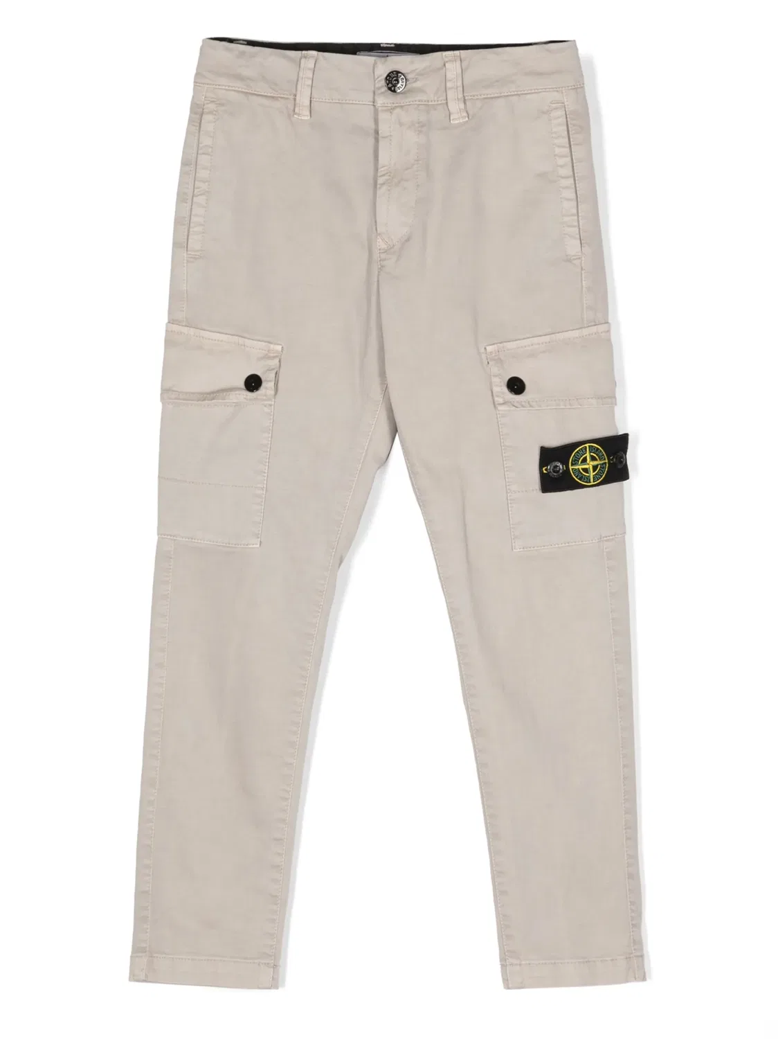 Слим-фит брюки-карго с компасом Stone Island, серый