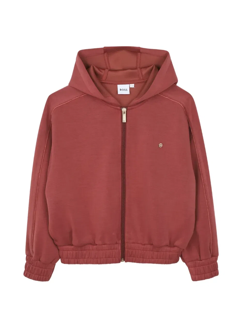 Худи на молнии Boss Kidswear, красный