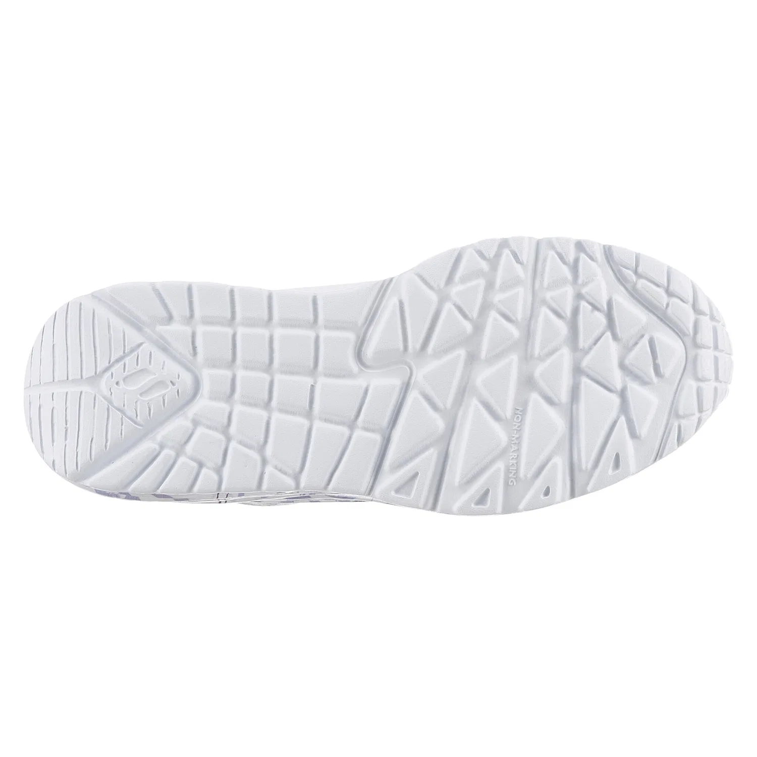 Детские кроссовки на шнуровке с принтом сердечек Skechers, White/Purple — фото 4