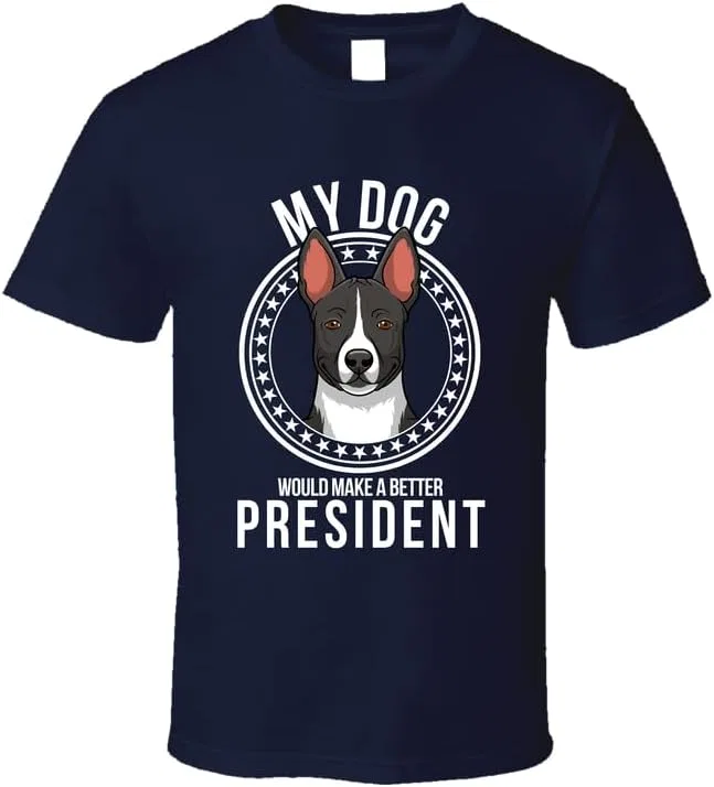 Футболка с принтом Basenji President, Navy