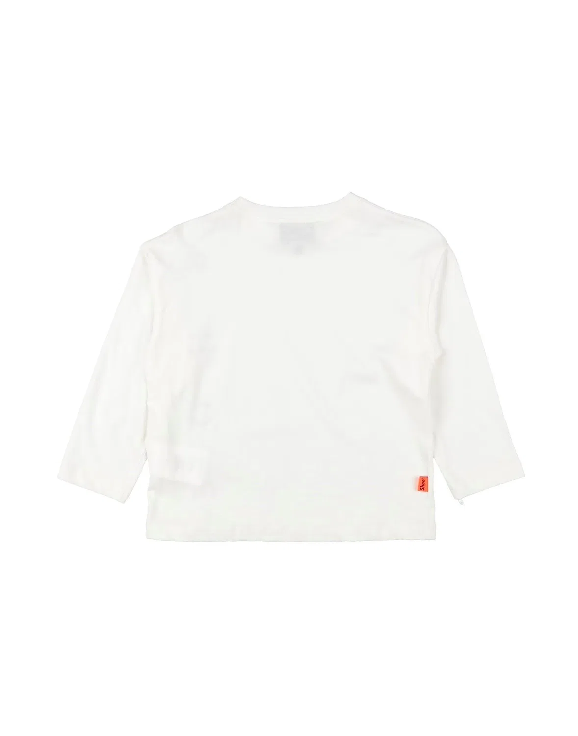 Детская футболка с логотипом Long Sleeve Logo Tee Shoe, кремовый — фото 2