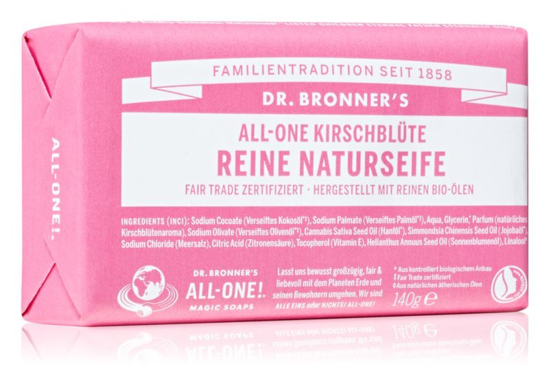 

Кусковое мыло Dr. Bronner’s Cherry Blossom Pure Castile Soap Bar