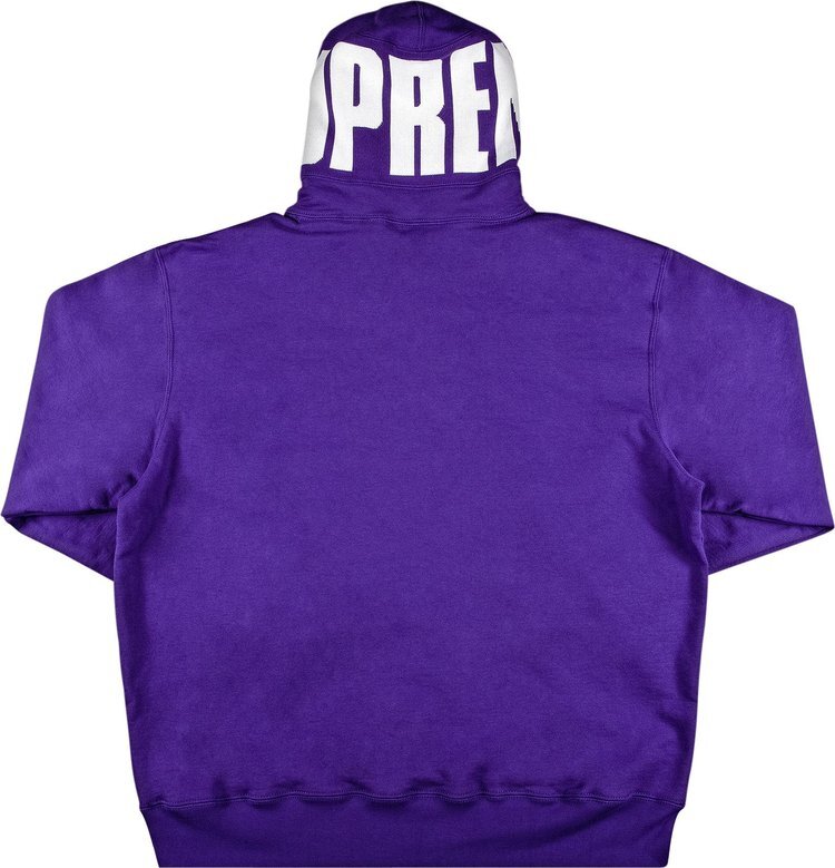 Толстовка Supreme Rib Hooded Sweatshirt 'Purple', фиолетовый — фото 3