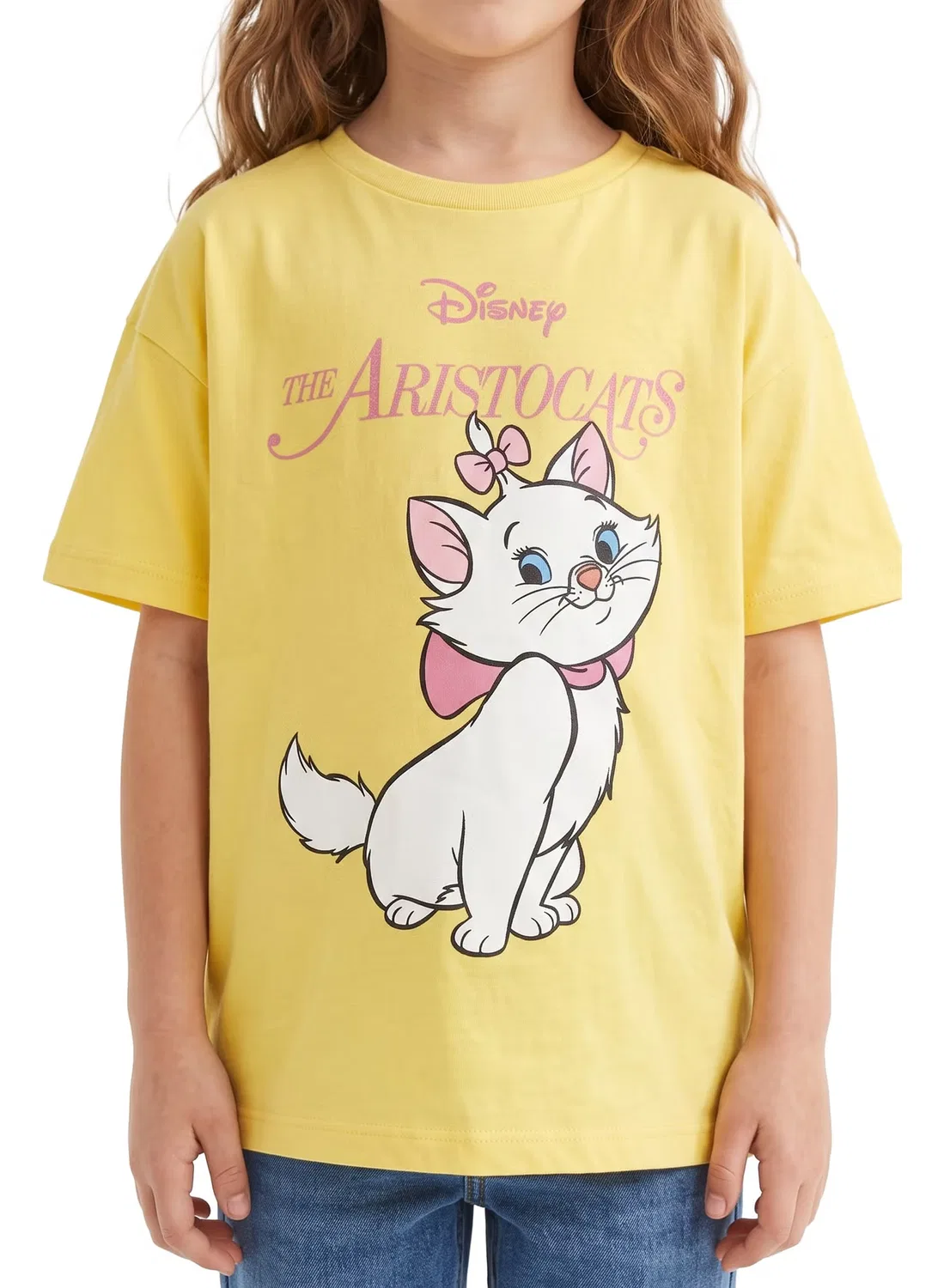 Футболка оверсайз с принтом Marie The Aristocats Disney, желтый — фото 4