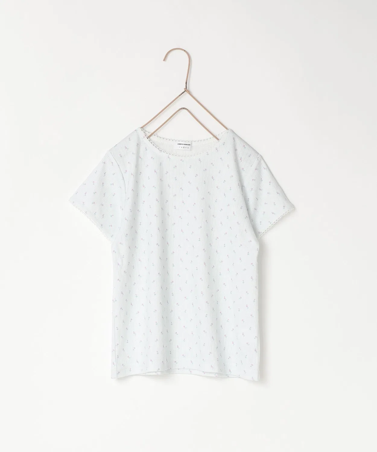 Детская футболка с кружевом, модель Pattern Mesh LOWRYS FARM, Blue