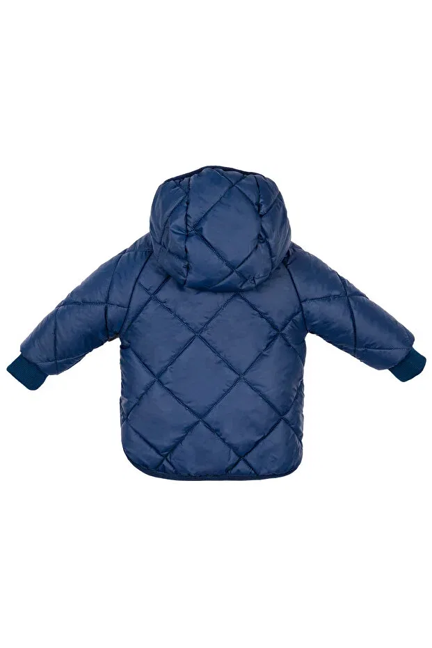 Детское пальто для мальчиков с капюшоном Minycenter, Navy Blue — фото 3