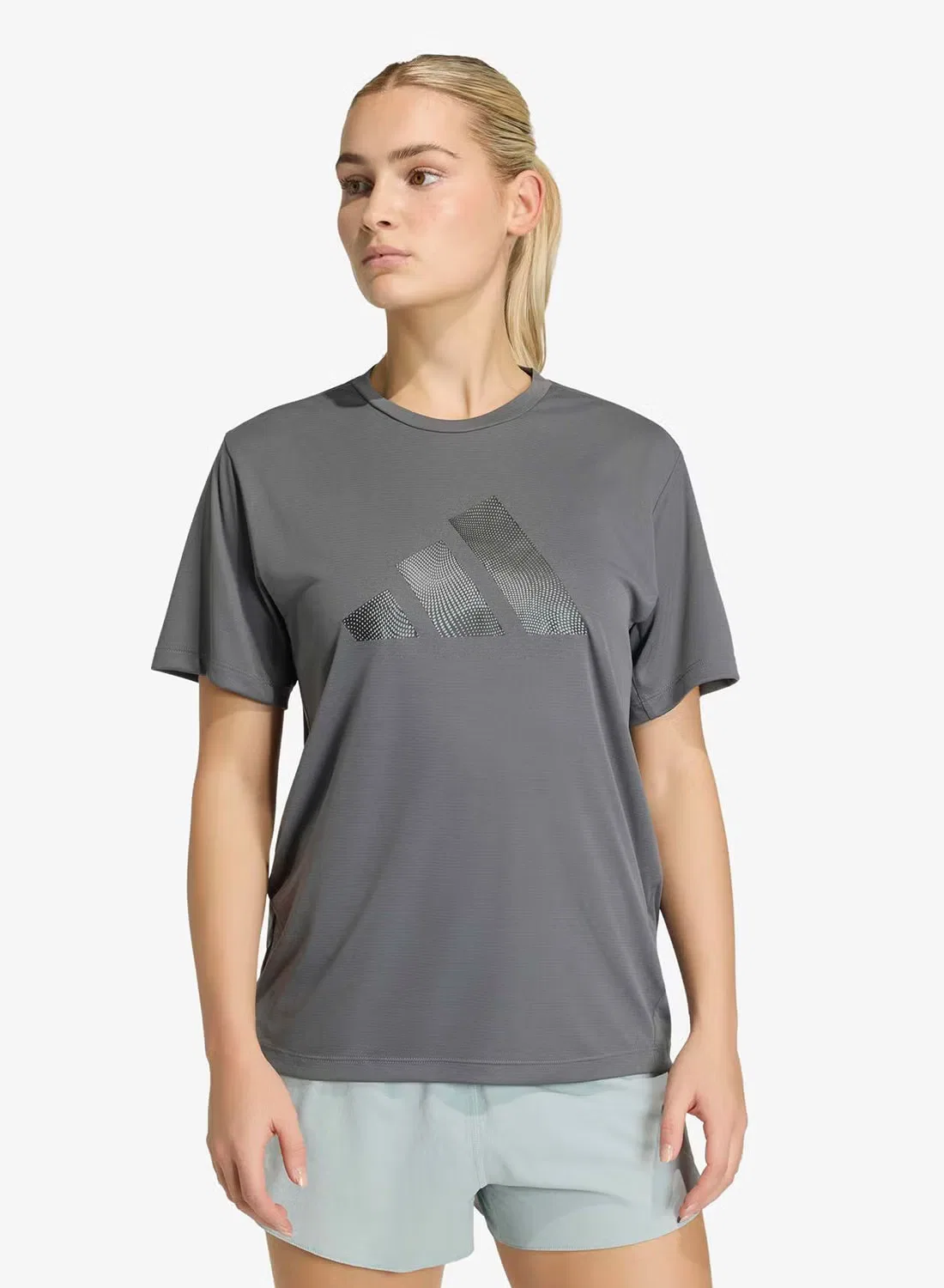 Футболка с принтом Adi365 Running Essential Brand Love Adidas, серая