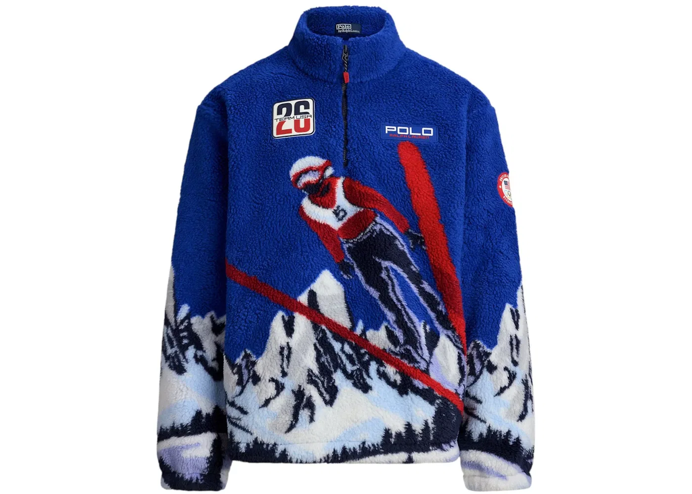 Унисекс пуловер из начеса с принтом Pullover Polo Ralph Lauren, Sapphire Star Multicolor
