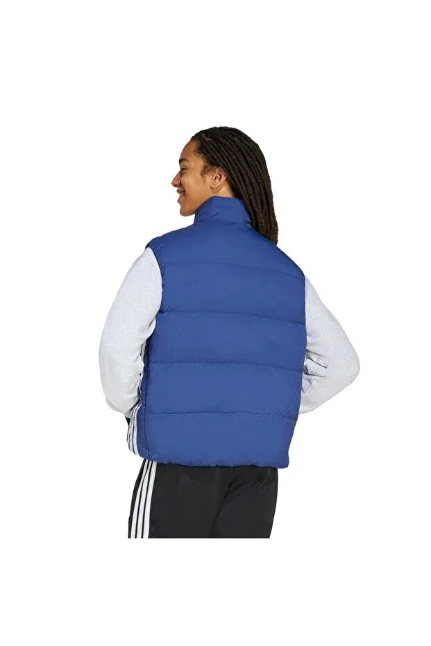 Мужской жилет с принтом Essentials Climawarm 3-Stripes Puffer Down Vest Adidas, Dark Blue — фото 3