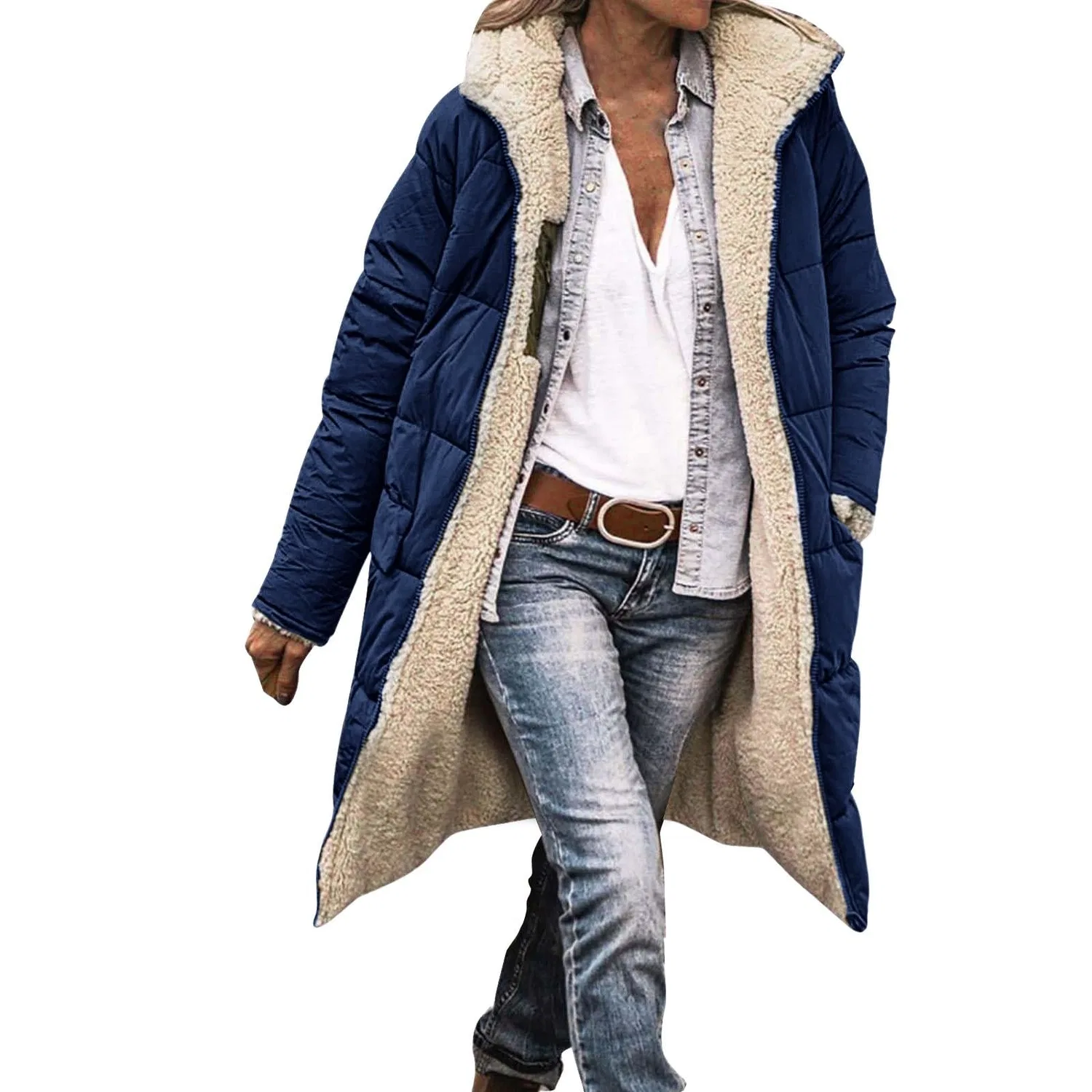 Женское зимнее пальто с капюшоном, утеплённое, Oversized Hooded Parka, Marina Militare