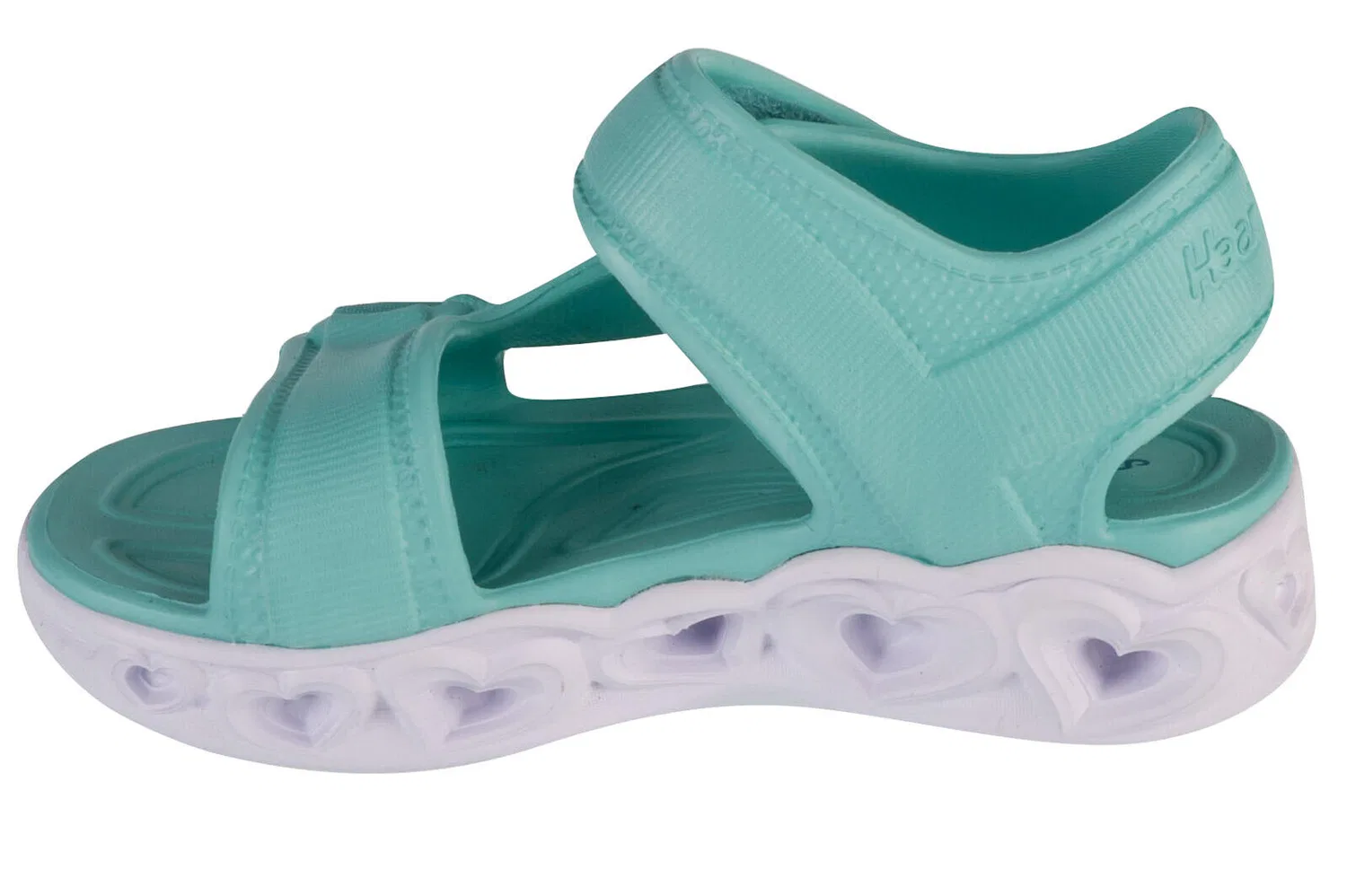 Детские сандалии для девочек с технологией Lights Skechers Heart Lights Sandal Always Flashy, Aquamaringrun — фото 2