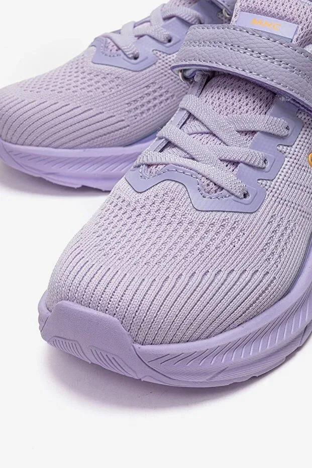 Детские спортивные кроссовки для девочек с принтом Minican, Lilac — фото 2
