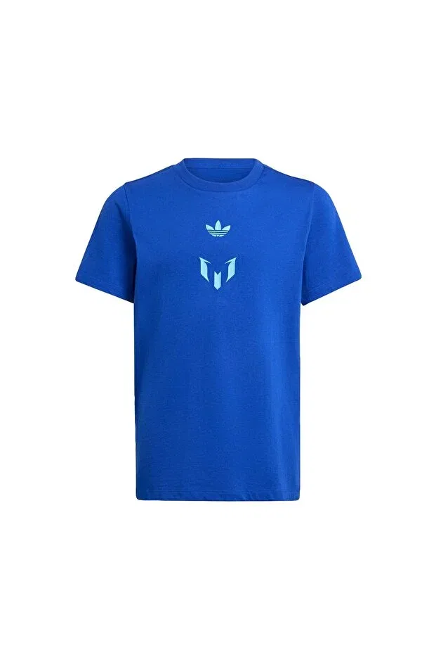 Детская футболка для девочек хлопковая Messi Tee Adidas, Royal Blue — фото 3