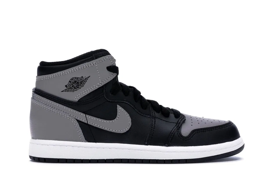 Детские кроссовки Lifestyle с высоким верхом Jordan 1 Retro High Shadow 2018 PS Jordan, Black/Shadow Grey-White