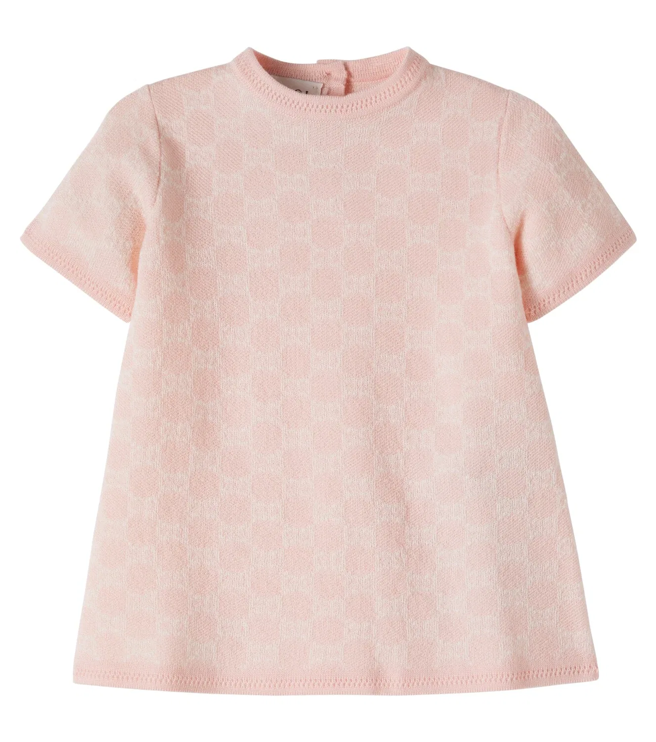 Детское платье из шерсти с жаккардовым узором GG GUCCI KIDS, розовый