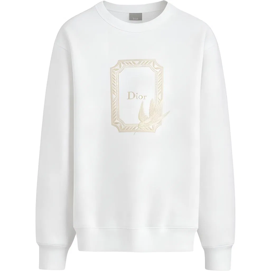 Мужской свитшот с круглым вырезом White DIOR, White