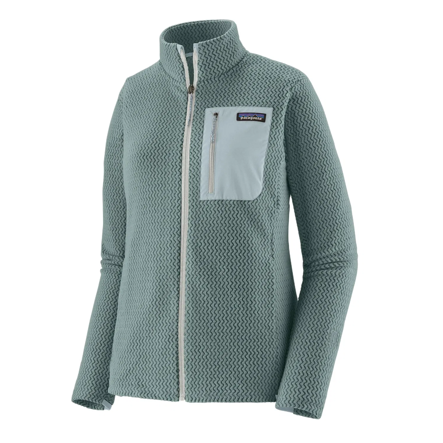 Женская флисовая толстовка R1 Air с длинным рукавом, Patagonia, Blue Sage