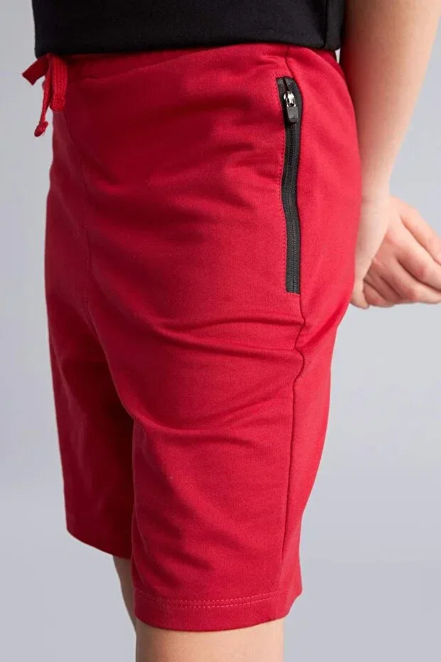 Детские шорты для мальчиков свободного кроя Defacto, Red-Br244 — фото 4
