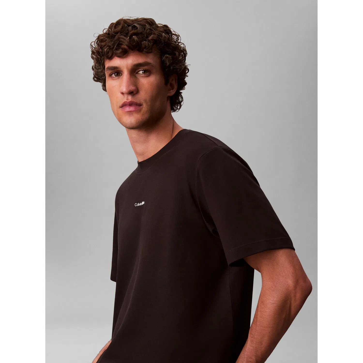 Мужская футболка с круглым вырезом Calvin Klein, Black — фото 4