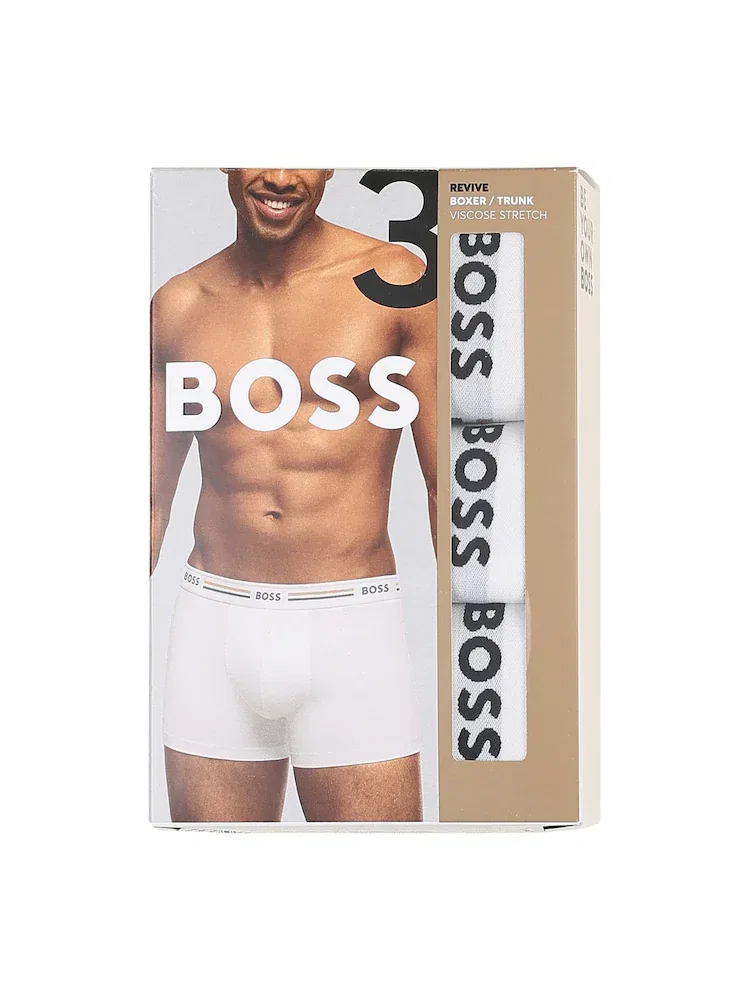 Трусы 3PK Stretch Trunk BOSS, Black — фото 4